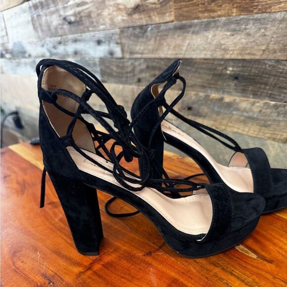 Lulu’s “I SLAY” Elegant Black Strappy Women's Heels - Picture 8 of 10